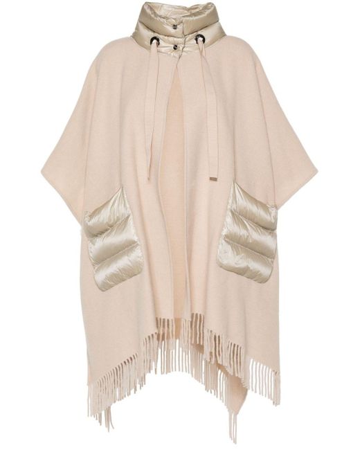 Herno Natural Wool And Nylon Cape