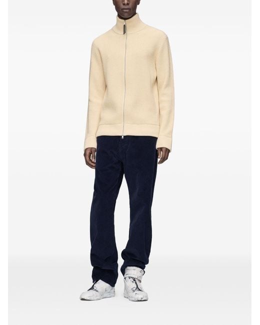 Maison Margiela Natural Wool Zipped Cardigan for men