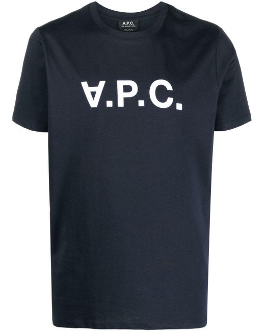A.P.C. Blue Vpc Organic Cotton T-shirt for men
