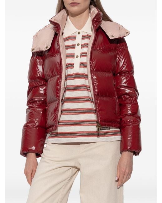 Moncler Red Puffer Jacket 'Niveole'