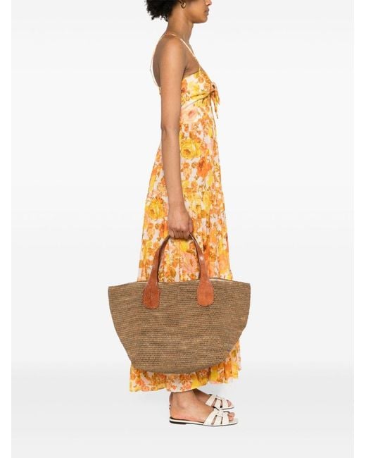 IBELIV Brown Tokyo Ii Raffia Tote Shoulder Bag