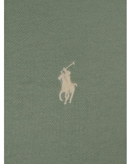 Polo Ralph Lauren Green Logo-Embroidered Hoodie for men