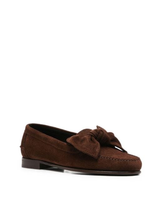 Hereu Brown Corbati Suede Leather Loafers