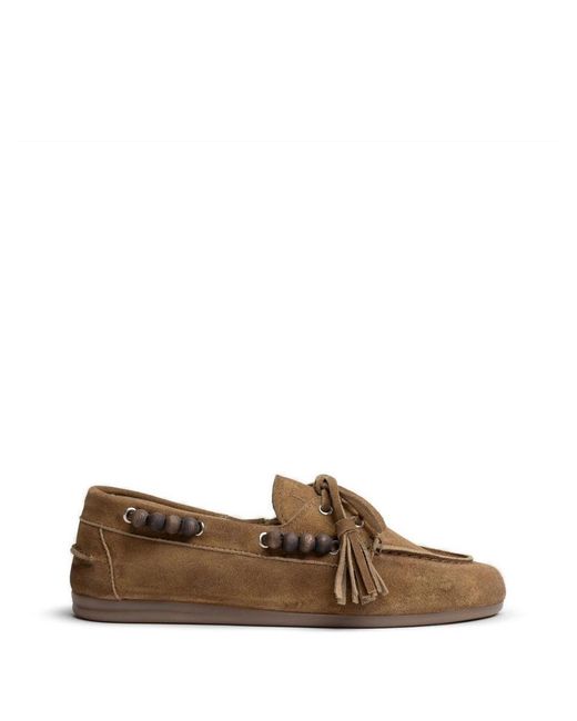 POSA Natural Leather Boat Loafers
