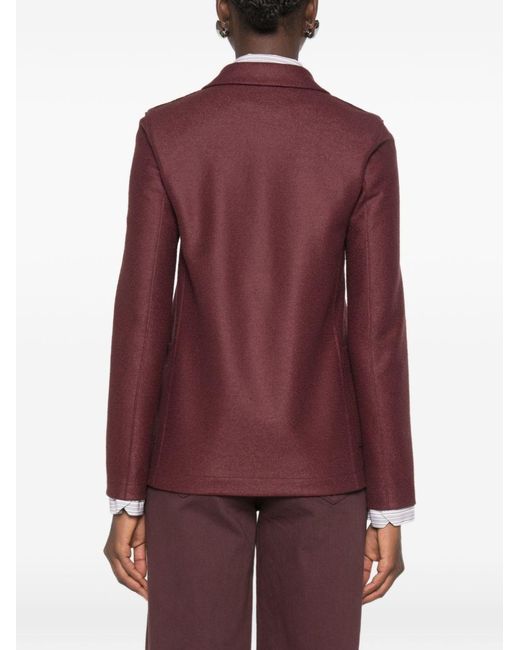 Harris Wharf London Red Wool Single-Breasted Blazer Jacket
