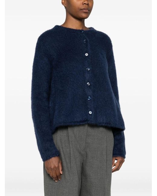 Loewe Blue Wool Blend Cardigan