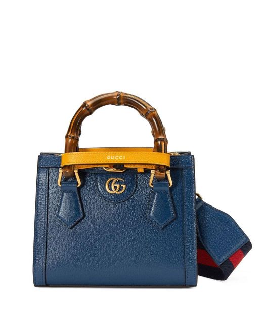 Gucci Blue Mini Diana Tote Bag