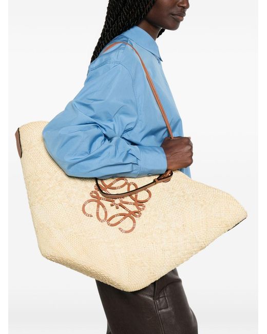 Loewe Natural Anagram Rafia Large Tote