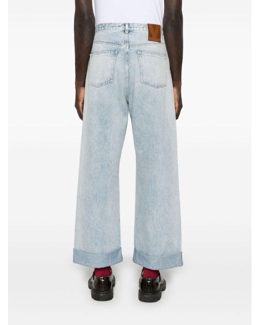 Valentino Blue Wide-Leg Jeans for men
