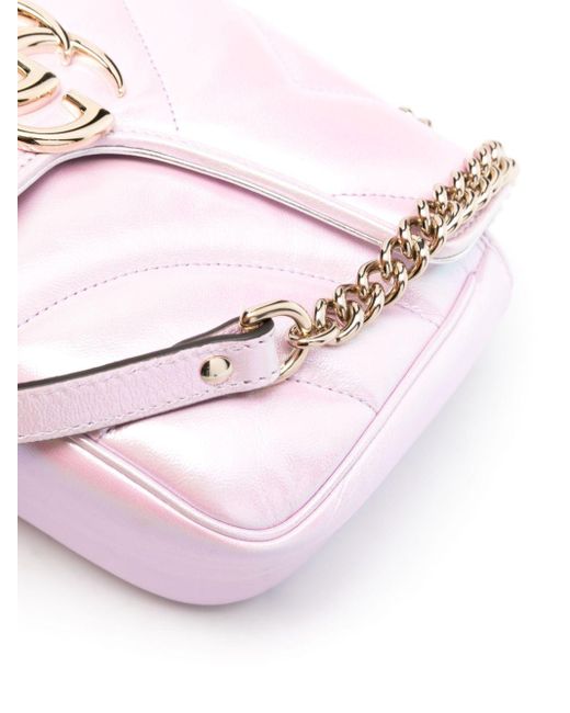 Gucci Pink Small GG-Marmont Leather Bag