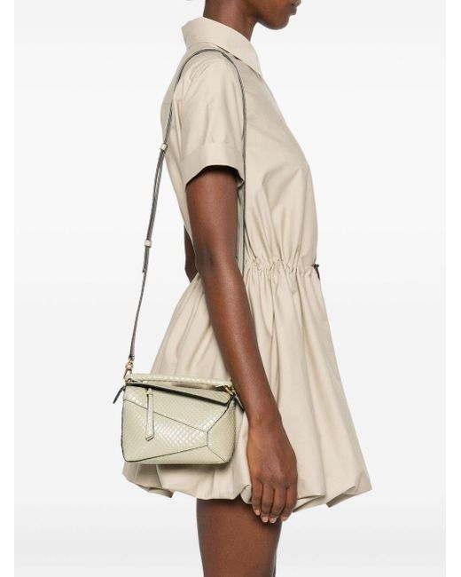 Borsa Puzzle Edge Mini di Loewe in Natural