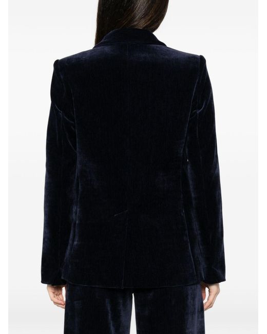 Forte_forte Blue Velvet Double-Breasted Jacket