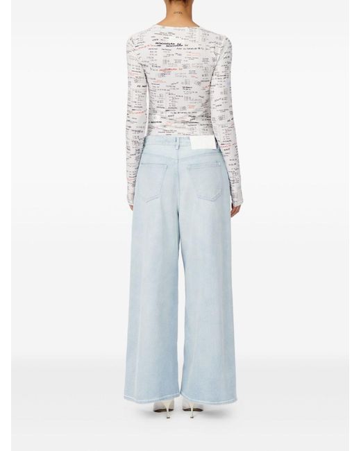 MM6 by Maison Margiela Blue Wide-Leg Denim Jeans