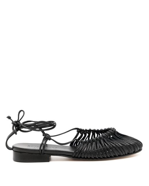 Hereu Black Mantera Leather Ballets