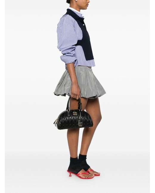 Miu Miu Black Matelassé Clutch Bag