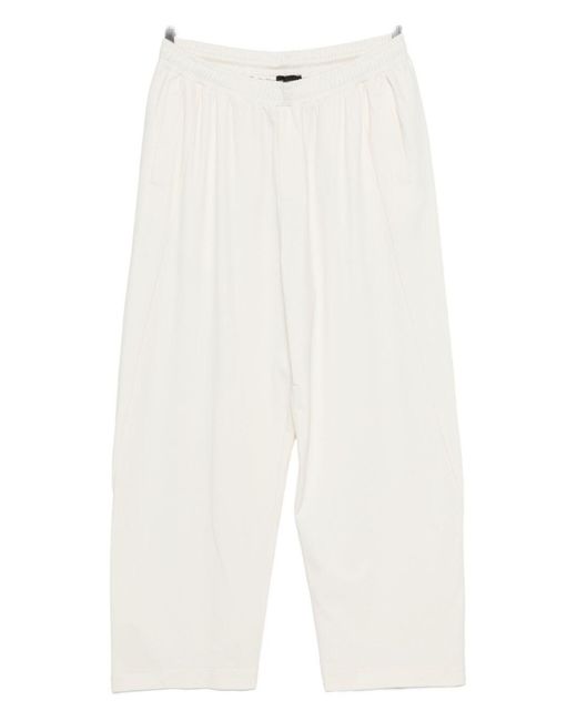 Emporio Armani White Straight-Leg Trousers for men