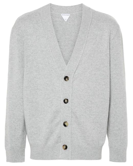 Bottega Veneta Gray Cashmere Cardigan for men