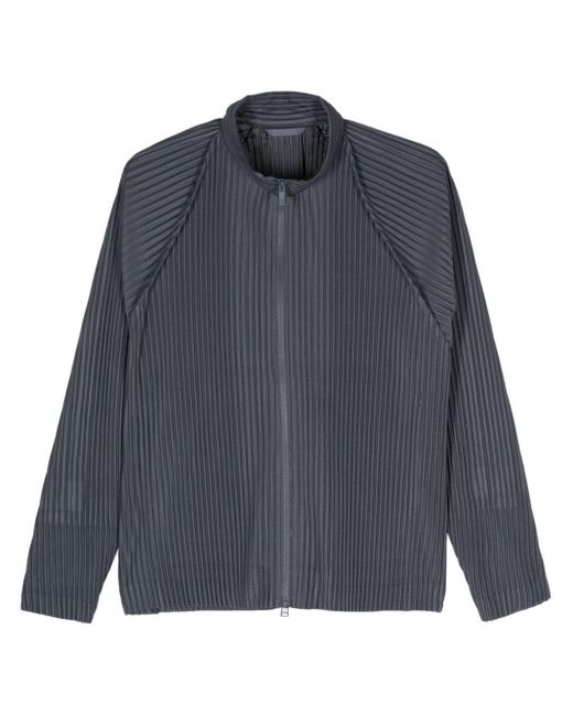 Homme Plissé Issey Miyake Blue Pleated Jacket for men