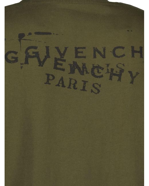 Givenchy Green Cotton T-Shirt for men