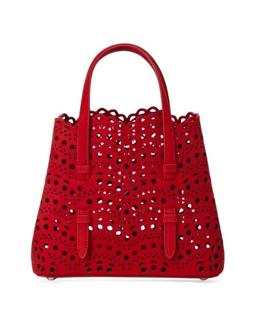 Alaïa Red Mina 20 Leather Handbag