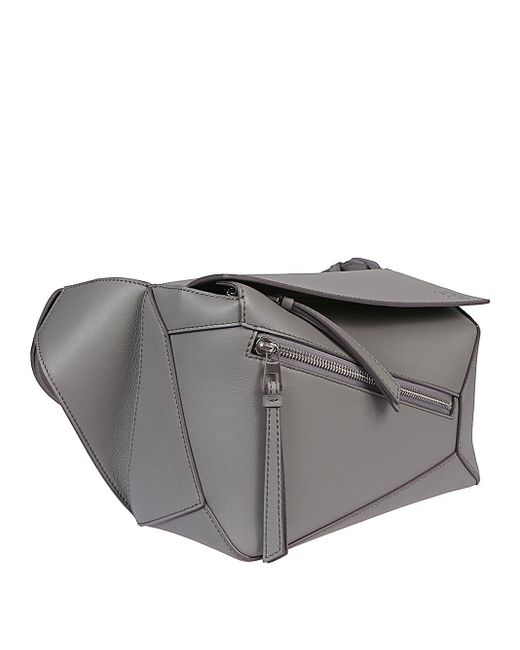 Loewe Gray Leather Pouch for men