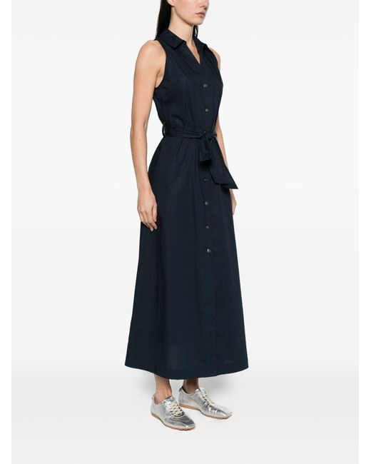 Woolrich Blue Cotton Chemisier Dress