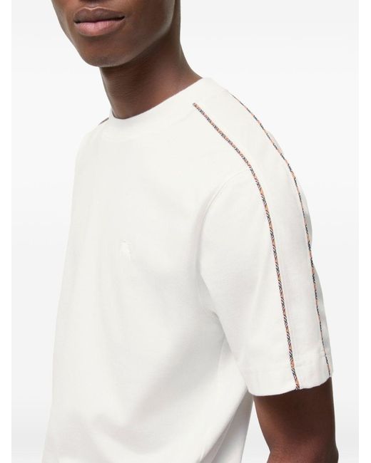 Burberry White Seth Cotton T-Shirt for men