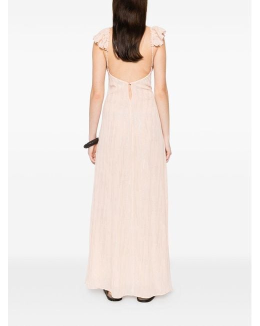 Forte_forte White V-Necked Long Dress