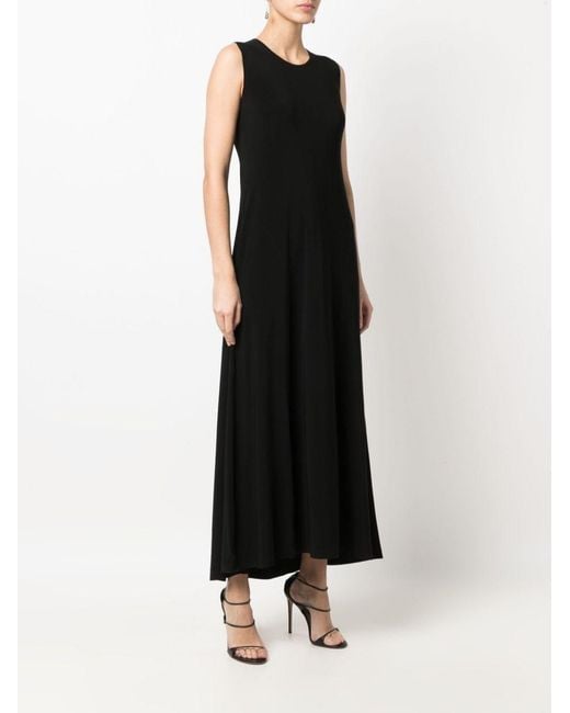 Norma Kamali Black Sleveless Long Dress