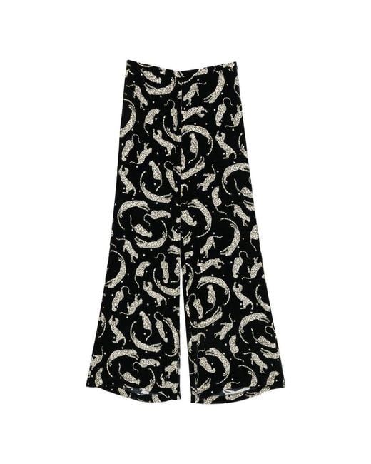Forte_forte White Printed Velvet Trousers