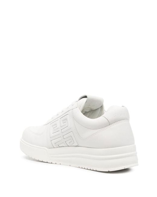 Givenchy White G4 Leather Low-Top Sneakers