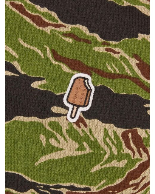 ICECREAM Green Cotton Hoodie for men