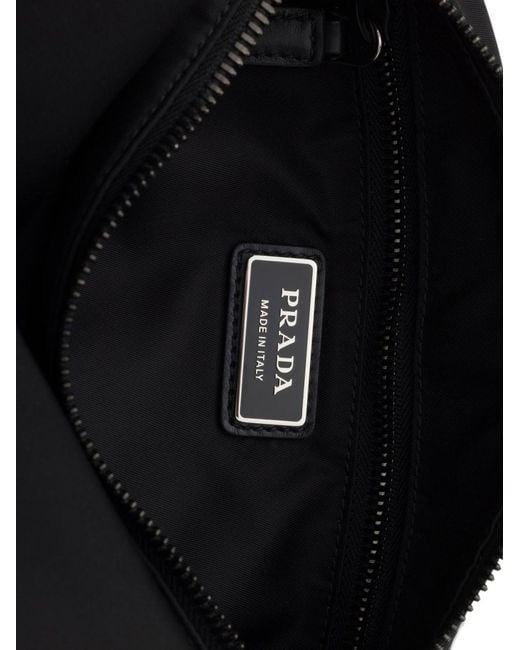 Prada Black Explore Re-Nylon And Leather Shoulder Bag for men