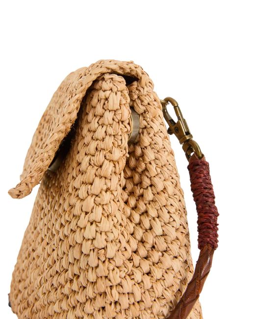IBELIV Natural Zaz Raffia Backpack