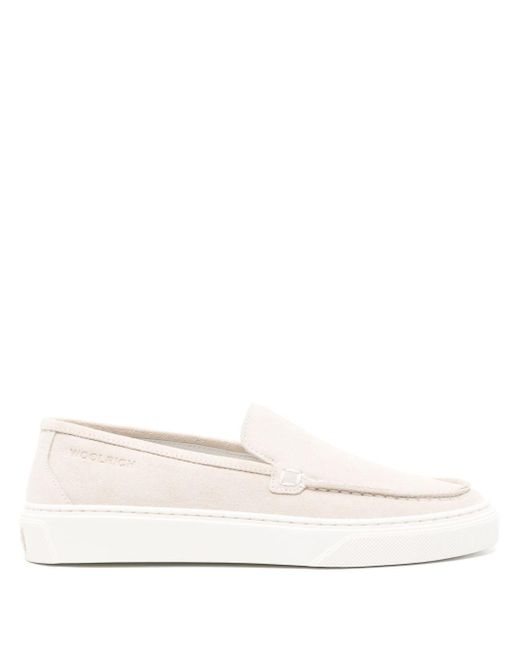 Woolrich Natural Suede Slip-On Loafers