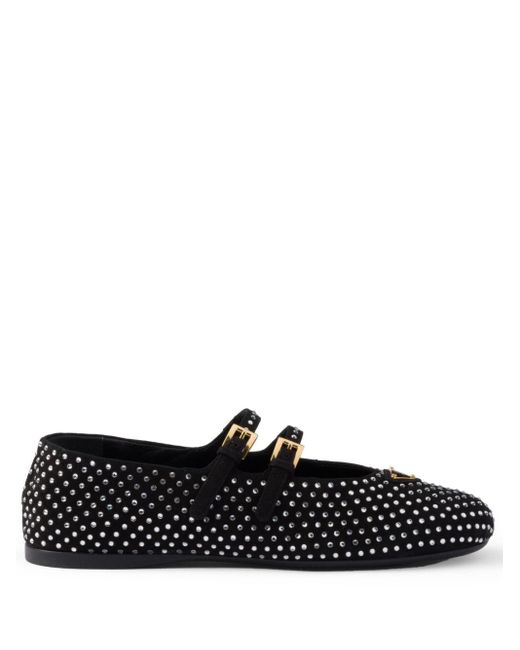 Ballerina Con Cristalli di Prada in Black