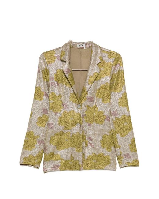 Siyu Green Rosella Single-Breasted Jacket