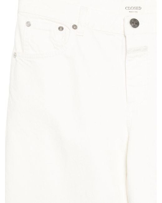 Closed White Straight-Leg Denim Jeans