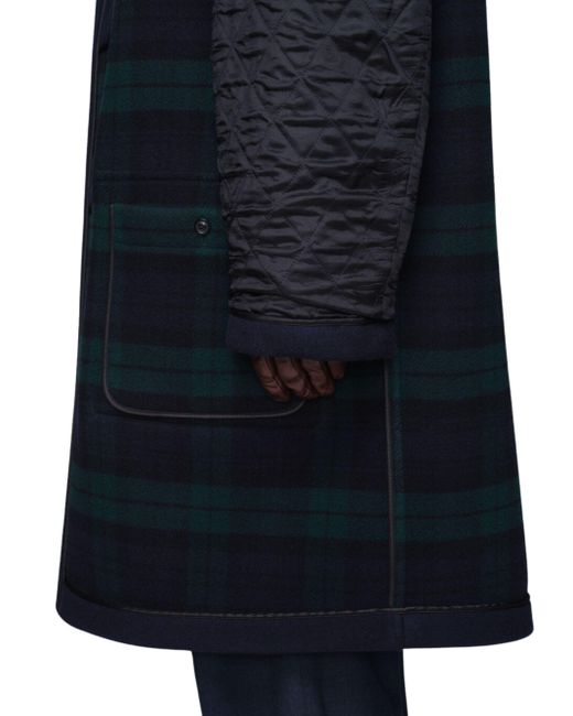 Maison Margiela Blue Wool Coat for men