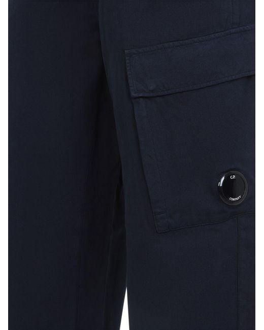 C P Company Blue Cargo Trousers for men
