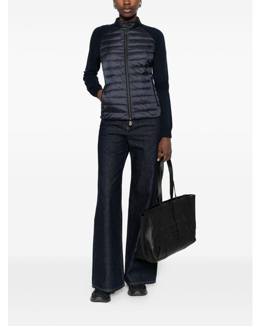 Moncler Blue Padded Cardigan