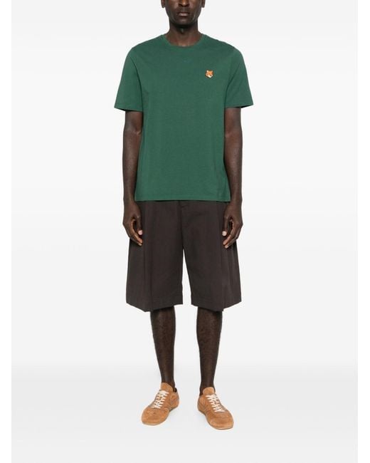 Maison Kitsuné Green Fox Head Cotton T-Shirt for men