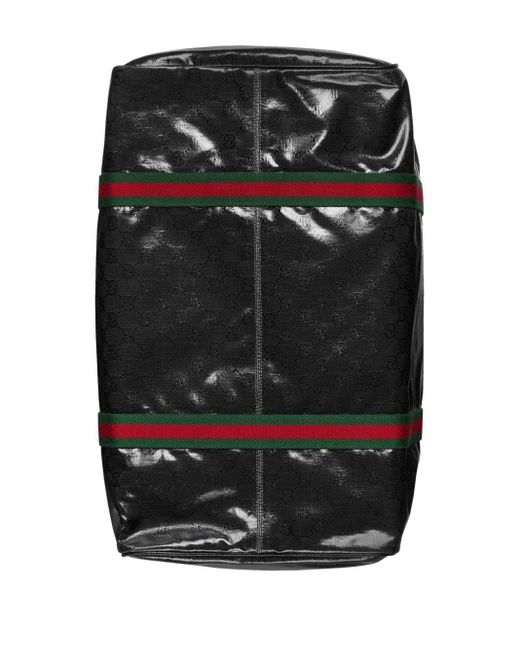 Gucci Black Large Web-trimmed Duffle Bag for men