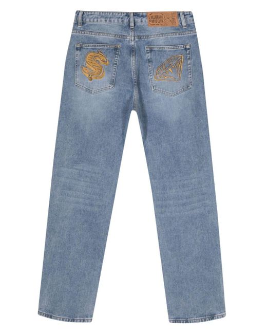 Jeans In Denim A Gamba Dritta di BBCICECREAM in Blue da Uomo