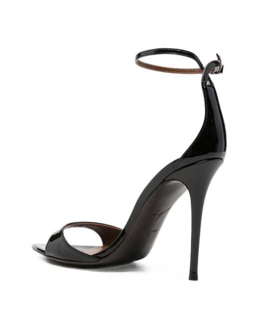 Giuseppe Zanotti Black Intriigo Leather Sandals