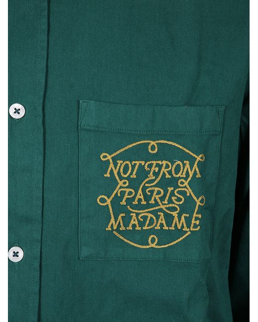 Drole de Monsieur Green La Chemise Slogan Tresses for men