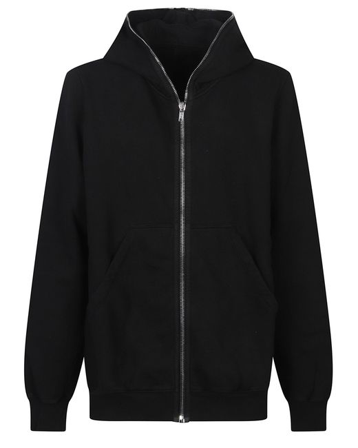 Rick Owens Black Zip-Up Sweatshirt for men