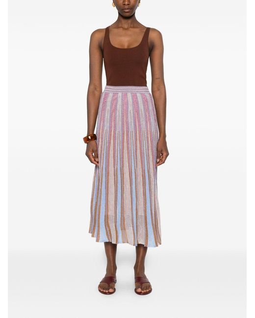 Forte_forte Brown Pleated Long Skirt