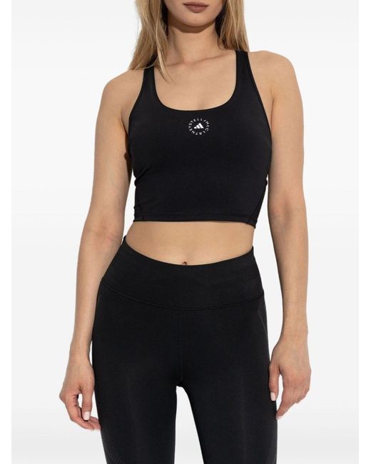 Adidas By Stella McCartney Black Logo Tank Top