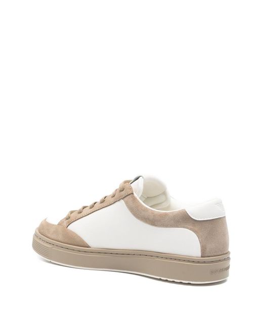 Emporio Armani White Leather Sneakers for men